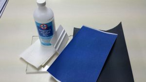 Supplies to Apply Blue Painter's Tape